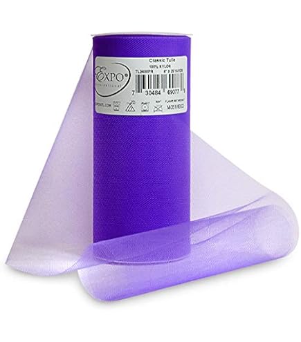 Nastro In Tulle Offray Per Craft, 15 Cm X 22,8 Metri (25 Yard), Colore Lavanda, Per Decorazioni E Fai Da Te