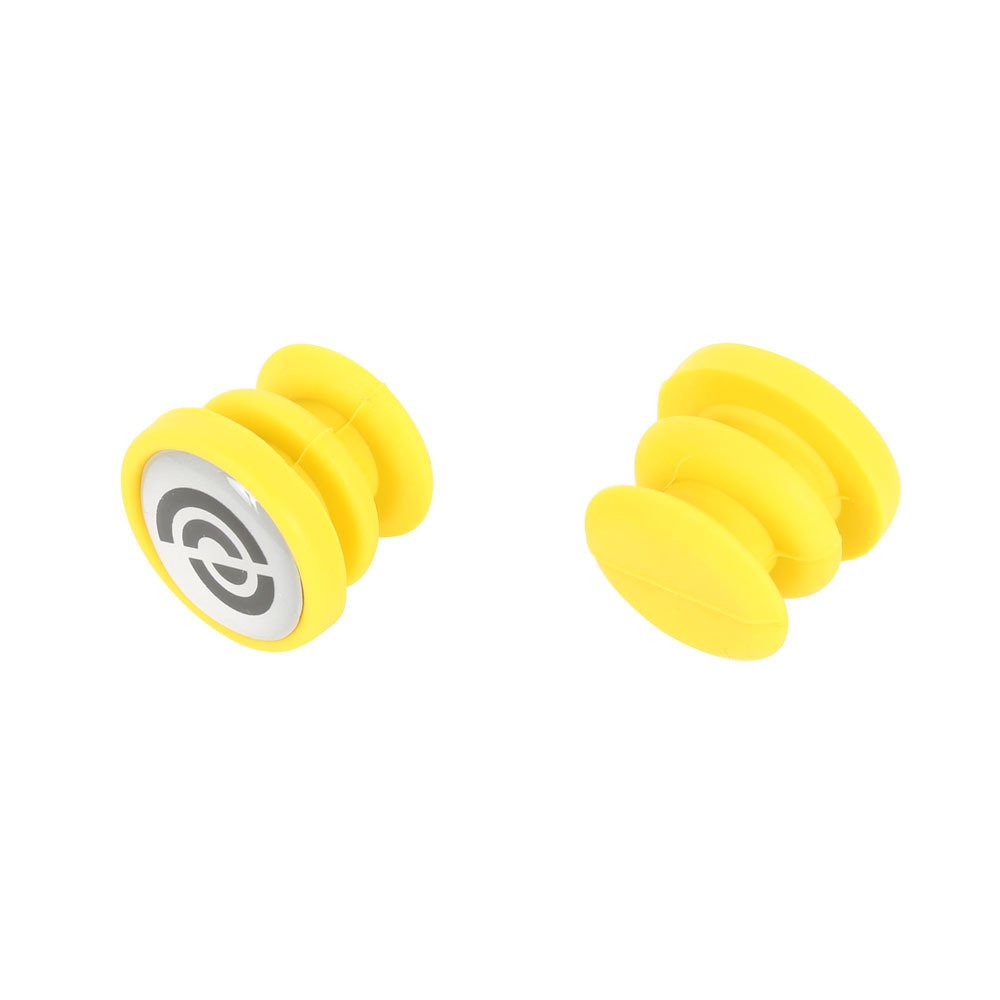 Bike Ribbon BikeRibbon Silicone End Plugs Jelly, Yellow (Pair) Handlebar Tape, Standard Size