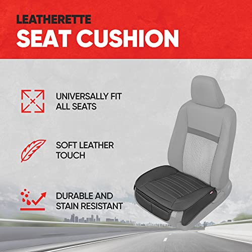 Motor Trend Seat Covers for Cars Trucks SUV, Faux Leather 2Pack Black