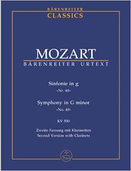 モーツァルト: 交響曲 第40番 ト短調 KV 550／ベーレンライター社／新モーツァルト全集版／中型スコア