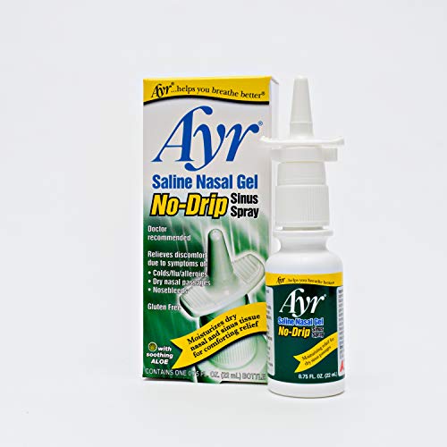 Ayr Saline Nasal Gel Nodrip Sinus Spray With Soothing Aloe Vera, 0.75