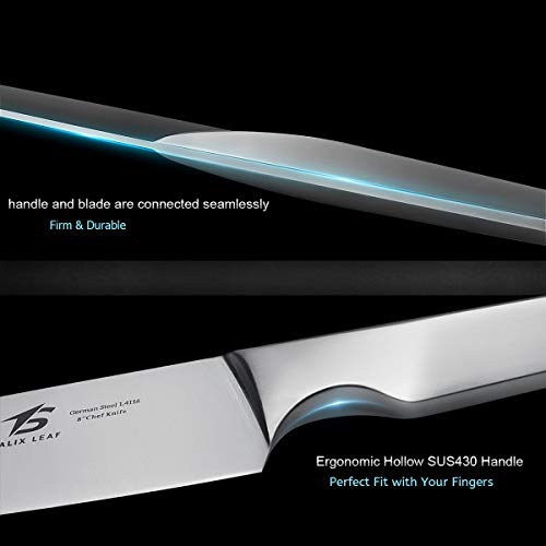 Salix Leaf Chef Knife 8 inch German High Carbon Steel Extra Sharp