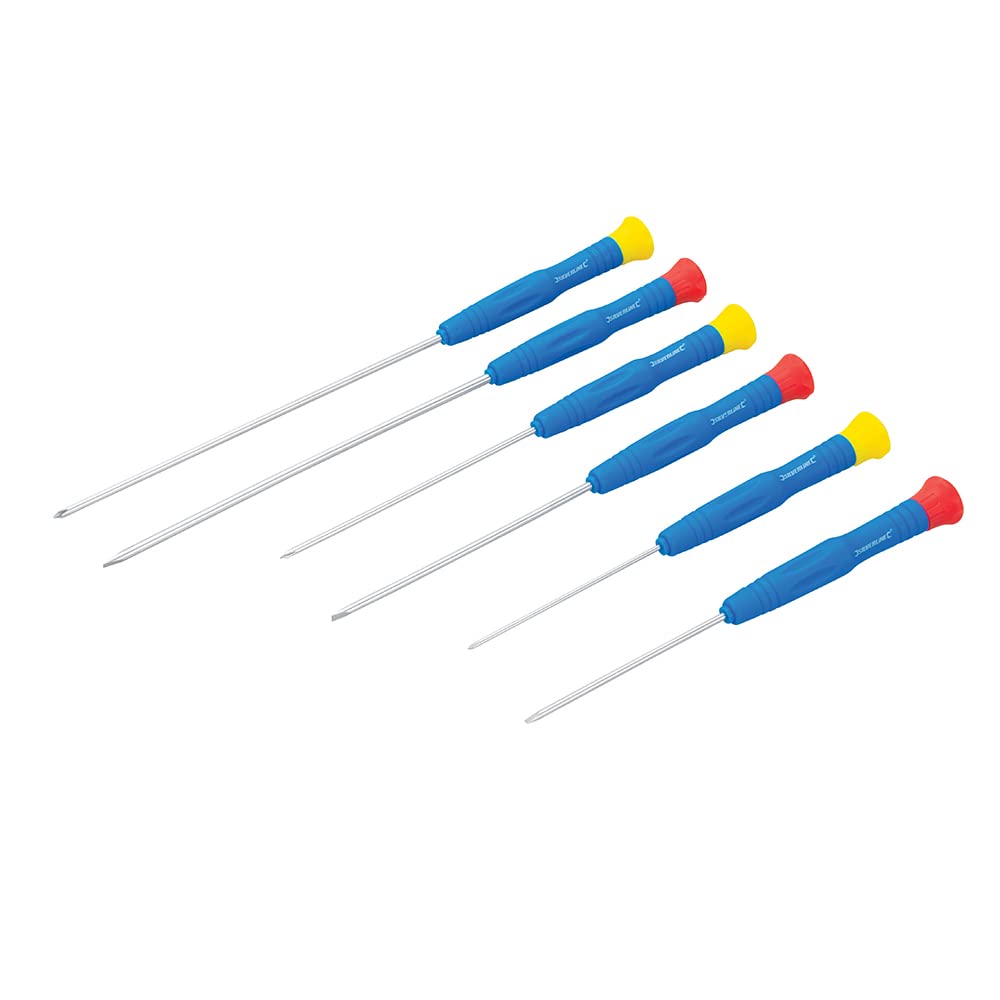 Silverline Extra-Long Precision Screwdriver Set 6pce (SD62)