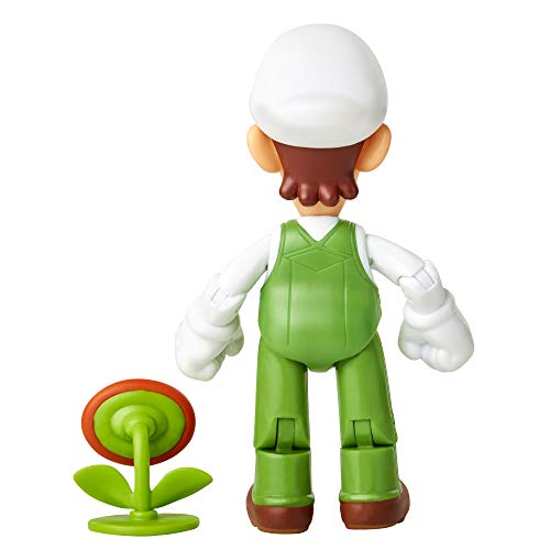 SUPER MARIO Action Figure Inch Fire Luigi Collectible Toy with