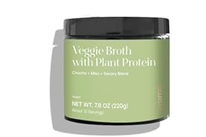 KROMA. Kroma Vegetable Broth, Gluten Free, Vegan Food, Veggie Powder Mix with Red Miso, Veggies, Herbs, Plant Protein & other Organic Ingredients, Supports Gut Health, Immunity & Energy, 12 Servings