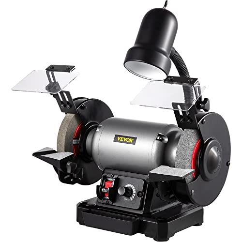VEVOR 6 inch Bench Grinder, 750W 1 HP Motor, VariableSpeed Benchtop