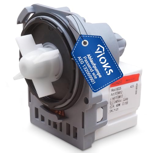 VIOKS Waschmaschine Abwasserpumpe Ersatz für AEG Lavamat Pumpe 132069901/8 - Ablaufpumpe Laugenpumpe für Waschmaschinen, Trockner & Geschirrspüler