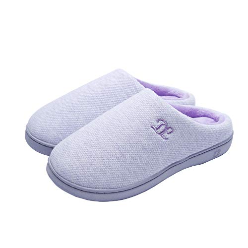 DL Womens Memory Foam Slippers, Slip on House Slippers for Women Indoor