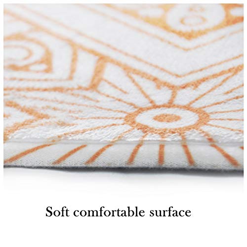 LB Cactus Watercolor Prickly Pear Print Bath Rugs for Bedroom Bathroom, Flannel Surface Non Slip Backing, Cactus Flower Fruit Succulent Mexican Desert Plant 15 x 23 Inches, Green - Thumbnail 3