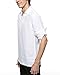 BYLUNTA Mens Slim Fit Linen Cotton Long Sleeve Popover Casual Daily Office Henley Neck Shirt Regular Fit (X-Large,White)