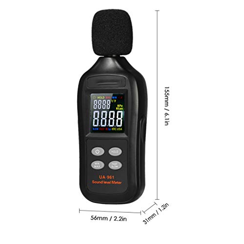DYW Noise Meter Color Screen Portable Handheld Digital Sound Level Meter Noise Tester Sound Level Meter Black