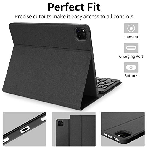 iPad Keyboard Case Air 4th 5th Generation, iPad Pro 11 1st/2nd/3rd Gen