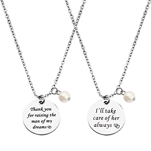 Thank You for Raising The Man of My Dream I Will Take Care of Her Always  Necklace Bracelet Gift for Mother in Law