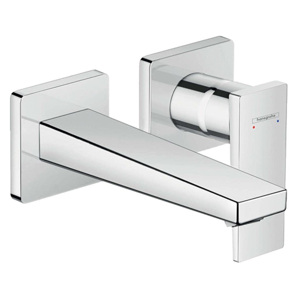 hansgrohe Metropol Wall-Mounted Basin Tap with Lever Handle, spout 165 mm, chrome
