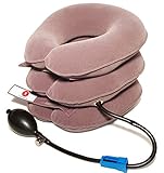Cervical Neck Traction Device by Thera10 - Portable and Adjustable Neck Stretcher Collar - Inflatable Pillow for Instant Neck and Back Pain Relief
