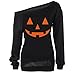 lymanchi Women Slouchy Shirts Halloween Pumpkin Long Sleeve Sweatshirts Pullover