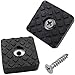 Qualtiy Yes QY 12PCS Black Color Large Size Square Shape Rubber Non Slip Non Skid Feet Pad for Table Desk Chair and Sofa with Screw and Screwdriver