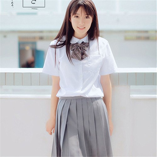 シンプルな 女子高生 セーラー服 コスチューム 3点セット 半袖 スカート リボン グレー Xl の買取価格 相場 高価買取なら買取一括比較のウリドキ