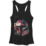 Star Wars Boba Fett Floral Print Helmet Womens Racerback Tank Top
