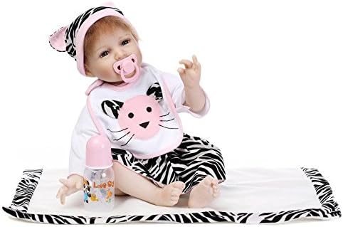 Prezzo Nicery Reborn Baby Reborn Bambino Reborn Bambola Morbido Silicone Vinile 22inch 55 Centimetri Magnetica Bocca Realistica Della Ragazza Del Gatto Rosa Giocattolo Reborn Doll A3IT Offerte