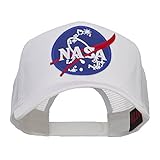 Lunar Landing NASA Patched Mesh Back Cap - White