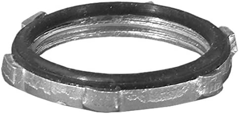 O-Z/Gedney LS-500 NEER Standard Conduit Locknut, Bonded with Neoprene Gasket, 1-1/2" Trade Size, 2.37" Diameter, 0.30" Height, Stamped Steel (Pack of 10)