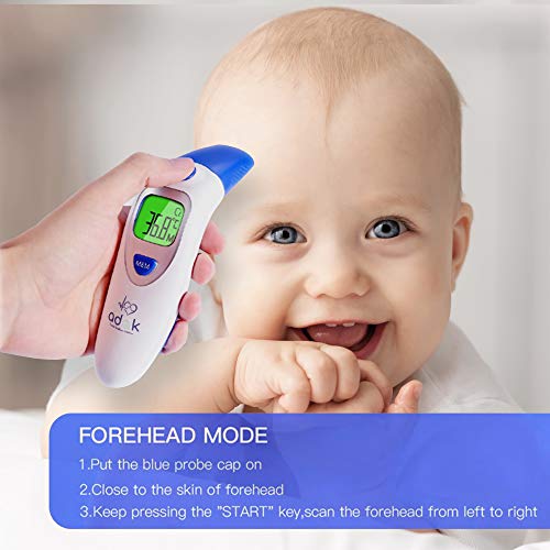 Ear & Forehead Thermometer Basal, Instant Proven Trusted Clinical Accuracy, Fever Indicator for Infants, Kids, Baby & Adults with FDA & CE Approved