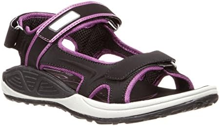 Xelero Cabo Women's Comfort Therapeutic Extra Depth Sandal Shoe: Black/Purple 10.0 Medium (B) Velcro
