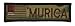 MURICA with USA Flag, Nametape Size 1x3.75 inch Military Patch / Morale Patch - Multicam with Spice