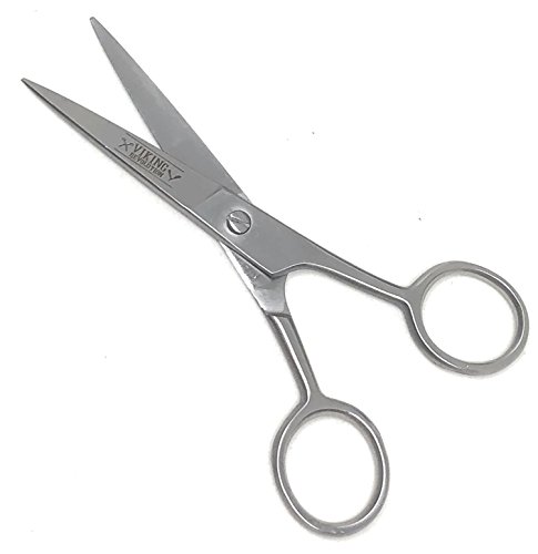 BEST DEAL Beard and Mustache Scissors w/Comb and Synthetic Leather Case Professional Sharp Surgical Grade Steel for Trimming, Grooming, Cutting Mustache, Beards & Eyebrows Hair