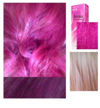 6 X Berina A24 Magenta Hair Color Permanent Cream Hair Dye Colors
