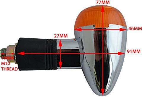 Alchemy Parts Motorbike Indicators - homologated - 2 works of Chrome Classic Style Bullet Style Retro - Image 3