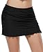 Ekouaer Swim Skirt Womens Ruched Skirted Bikini Bottom With Panty S-XXL