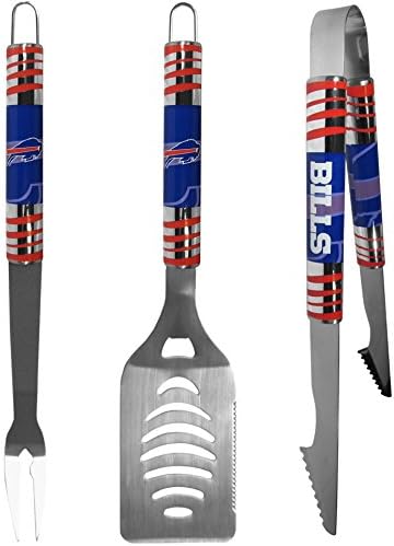 NFL Siskiyou Sports Fan Shop Buffalo Bills Tailgater BBQ Set 3 piece Team Color