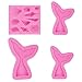 Kabi Mermaid Tail Mold Silicone Seashell Candy Molds for Chocolate Fondant Cake Decoration(4Pack)