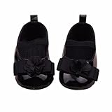 Voberry® Toddler Baby Girl's Princess Walking Mary Jane Crib Shoes Ballet Flats (6~12 Month, Black)