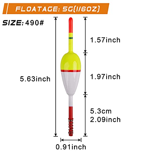 AGOOL Fishing Bobbers Balsa Wood Fishing Floats and Bobbers Spring