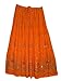 Yoga Trendz Women's Sequined Crinkle Broomstick Gypsy Long Skirt