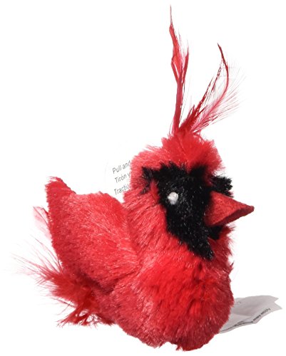 OurPets Play-N-Squeak Real Birds Interactive Cat Toys with Catnip (Cat Toys for Indoor Cats; Catnip Toy for Cats with Bird Chirping Electronic Sound and Feather)