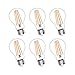 Boncoo Vintage LED Edison Bulb Dimmable 6W A19 LED Light Bulbs 2700K Soft White 600LM Led Filament Bulb 60W Incandescent Equivalent E26 Medium Base Decorative Clear Glass 6 Pack