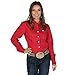 Cinch Apparel Womens Ladies Long Sleeve Button Down Shirt M Red
