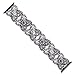VIQIV Bling Bands for Compatible with Apple Watch 42mm 44mm 45mm 46mm 49mm Ultra Iwatch Series 11 10 9 8 7 6 5 4 3 SE SE2, Diamond Rhinestone Stainless Steel Metal Bracelet Wristband Strap for Women Black