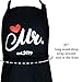 Aprons Gift Set With His and Hers Aprons,Heart-Shaped Ring Dish,Mr. and Mrs. Est. 2019 Kitchen Cooking Set With Gift Box, Funny Cooking Bibs for Wedding Marriage Newlyweds(Set of 2) (Heart2019)
