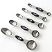 Kingware Home Metal Magnetic Measuring Spoons with Double Ends,18/10 Stainless Steel Measuring Spoons Set for Measuring Dry and Liquid Ingredients For Home Kitchen(5pcs)