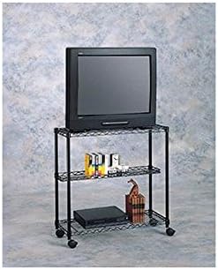 TV Cart w Floating Wire Shelf