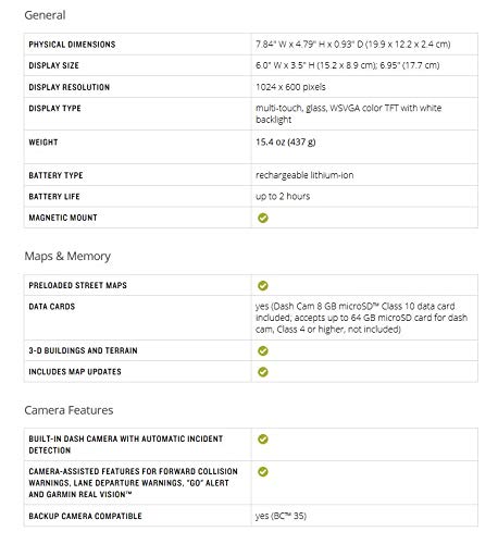 Garmin RV 785 & Traffic, Advanced GPS Navigator for RVs with Built-in Dash Cam, High-res 7
