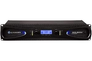 Crown XLS1502 2-Channel Class D DriveCore Professional Power Amplifier with DSP, Band Pass Filters & Peak Limiters. XLR/RCA Inputs, 525W at 4 Ohm, PureBand Crossover System. Black