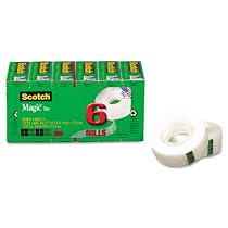Scotch Magic Tape, 3/4 x 1000 Inches, Boxed, 6 Rolls (810K6)
