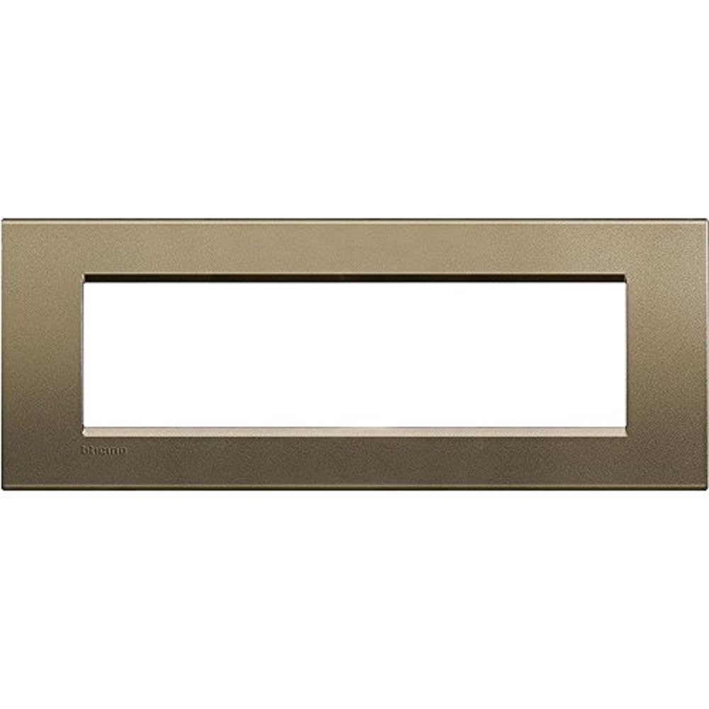 BTicino Livinglight Plate, 7 Modules, Rectangular Shape, Bronze