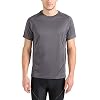 Lower East Herren atmungsaktives Herren Freizeit und Funktions T-Shirt mit Rundhalsausschnitt, Anthrazit , 2XL